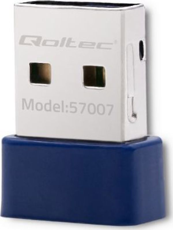 Qoltec Κάρτα Δικτύου 57007 USB Wi-Fi Adapter για Laptop και PC