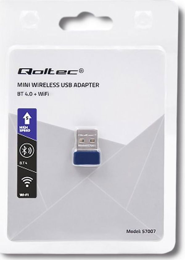 Qoltec Κάρτα Δικτύου 57007 USB Wi-Fi Adapter για Laptop και PC