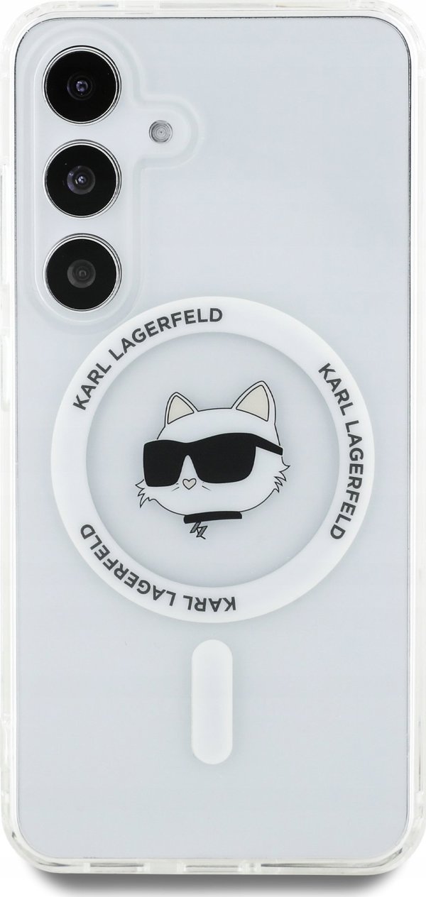 KARL LAGERFELD θήκη για SAMSUNG S25 KLHMS25SHLSCHH (Μαγνητικό IML Metal Choupette Head) λευκό