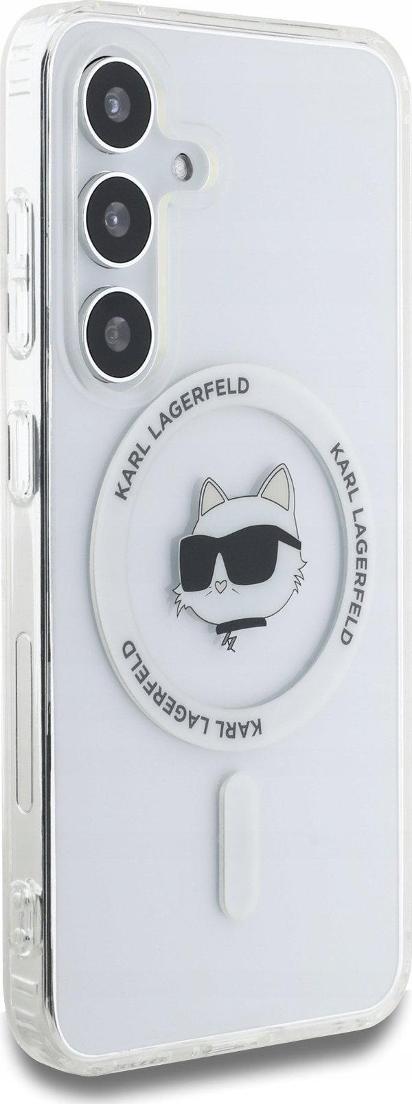 KARL LAGERFELD θήκη για SAMSUNG S25 KLHMS25SHLSCHH (Μαγνητικό IML Metal Choupette Head) λευκό