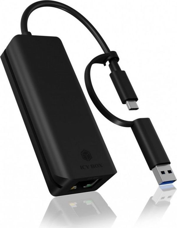 Icy Box IB-LAN100-C3 Κάρτα Δικτύου USB 3.0 Type-C, Ethernet Gigabit LAN Adapter