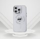 Σκληρή θήκη Καρλ Λάγκερφελντ KLHMP13LHLSCHH iPhone 13 Pro 6.1" βαλιλευκό IML Μεταλ Τσουπετ Χεντ ΜαγΣαφε