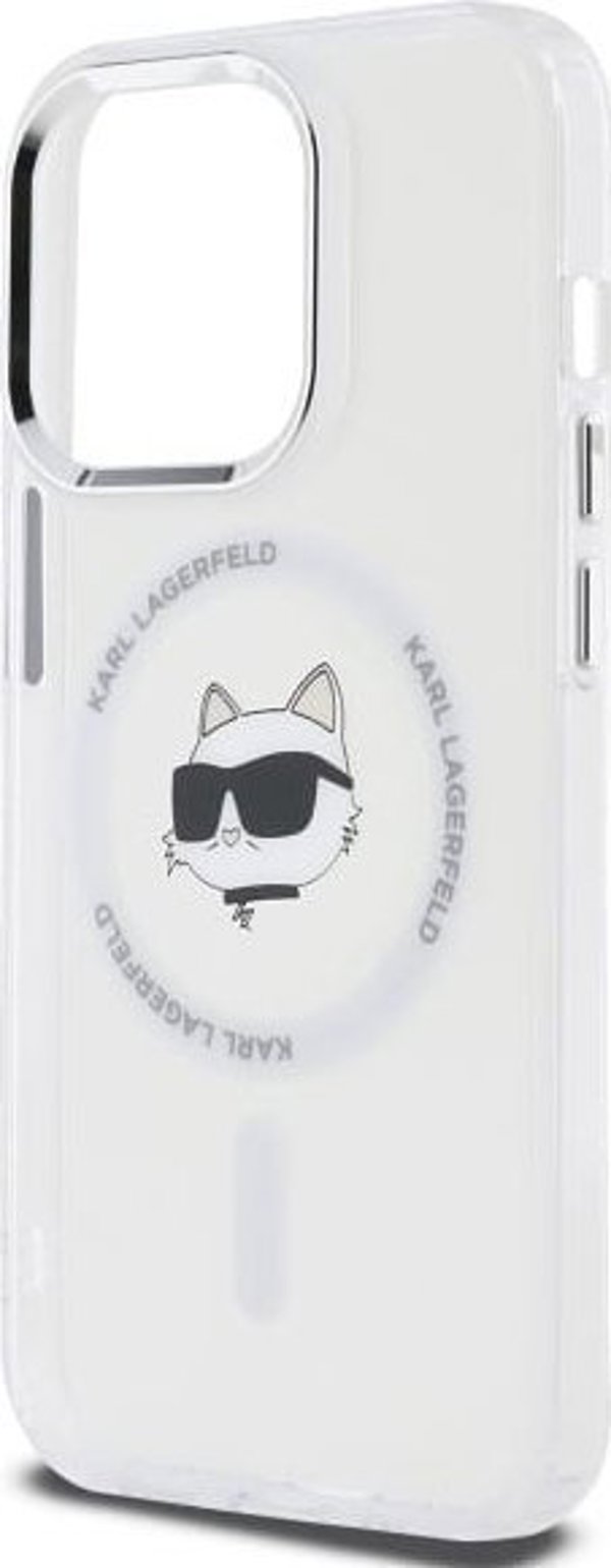 Σκληρή θήκη Καρλ Λάγκερφελντ KLHMP13LHLSCHH iPhone 13 Pro 6.1" βαλιλευκό IML Μεταλ Τσουπετ Χεντ ΜαγΣαφε