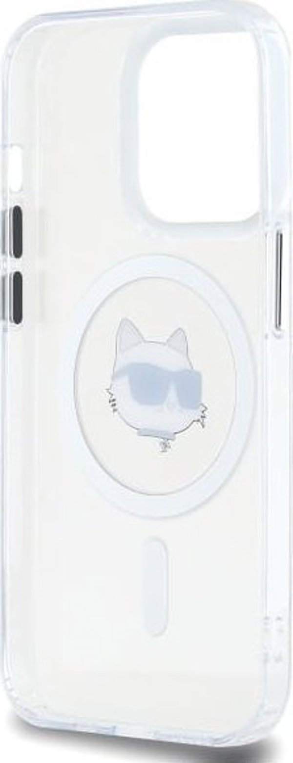 Σκληρή θήκη Καρλ Λάγκερφελντ KLHMP13LHLSCHH iPhone 13 Pro 6.1" βαλιλευκό IML Μεταλ Τσουπετ Χεντ ΜαγΣαφε