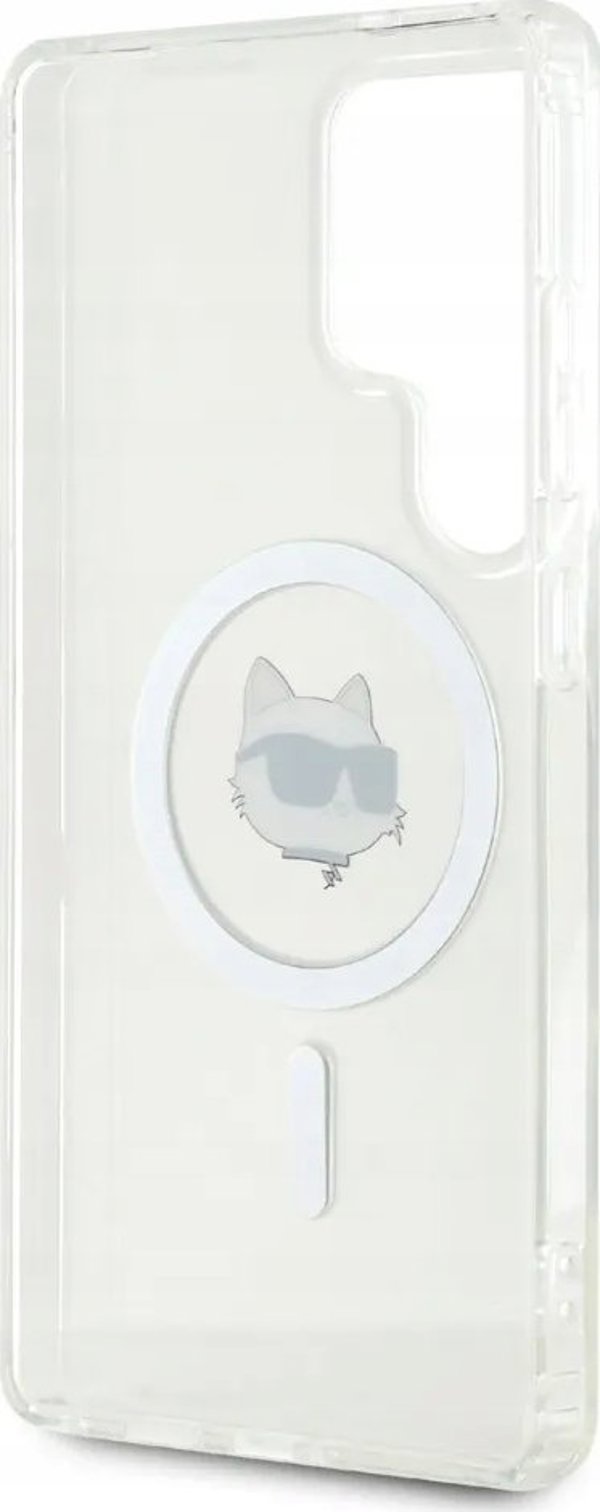 KARL LAGERFELD θήκη για SAMSUNG S25 Ultra KLHMS25LHLSCHH (Μαγνητικό IML Metal Choupette Head) λευκό