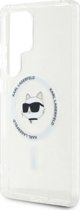 KARL LAGERFELD θήκη για SAMSUNG S25 Ultra KLHMS25LHLSCHH (Μαγνητικό IML Metal Choupette Head) λευκό