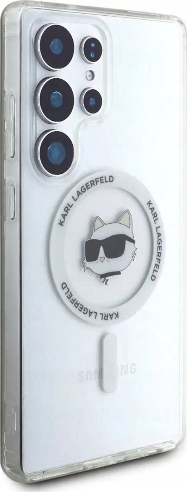 KARL LAGERFELD θήκη για SAMSUNG S25 Ultra KLHMS25LHLSCHH (Μαγνητικό IML Metal Choupette Head) λευκό