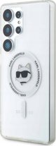 KARL LAGERFELD θήκη για SAMSUNG S25 Ultra KLHMS25LHLSCHH (Μαγνητικό IML Metal Choupette Head) λευκό