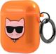 Karl Lagerfeld Choupette Head Glitter Θήκη για AirPods 1/2, TPU, Πορτοκαλί