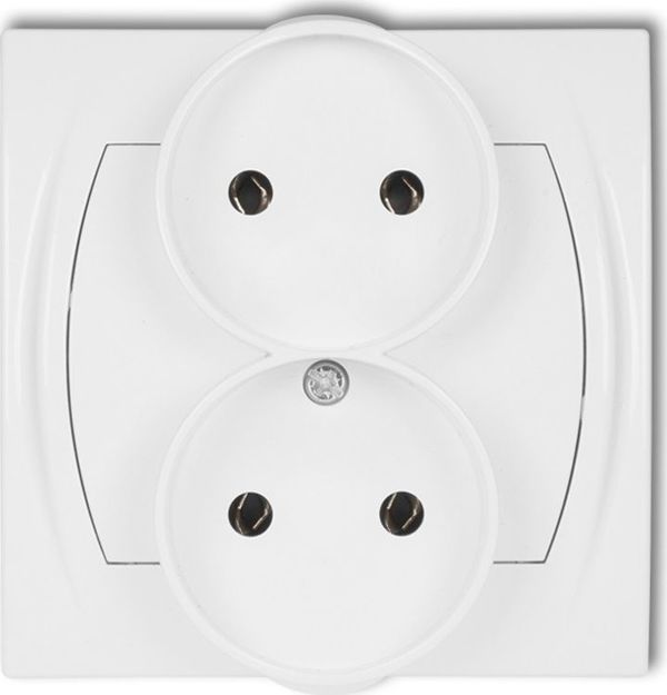 Karlik Logo Πρίζα χωρίς γείωση λευκή (LGPR-2)