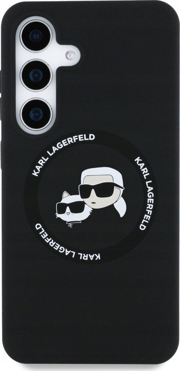KARL LAGERFELD θήκη για SAMSUNG S25 Plus KLHMS25MSKCHTCK (Μαγνητική Σιλικόνη Διπλής Κεφαλής) μαύρο