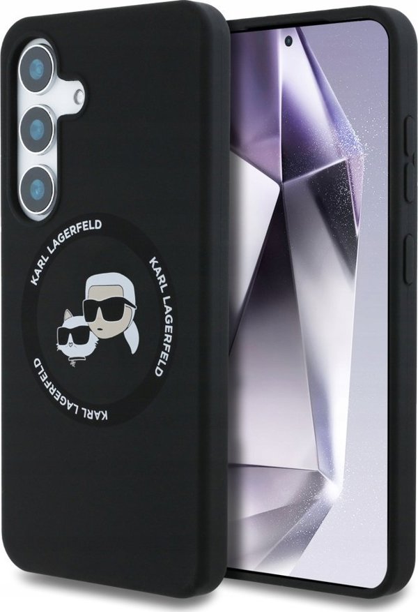 KARL LAGERFELD θήκη για SAMSUNG S25 Plus KLHMS25MSKCHTCK (Μαγνητική Σιλικόνη Διπλής Κεφαλής) μαύρο