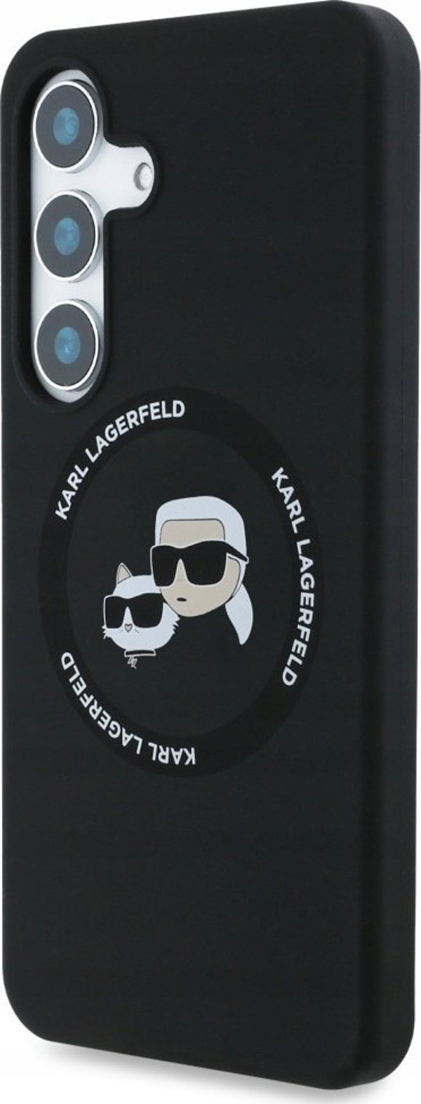 KARL LAGERFELD θήκη για SAMSUNG S25 Plus KLHMS25MSKCHTCK (Μαγνητική Σιλικόνη Διπλής Κεφαλής) μαύρο