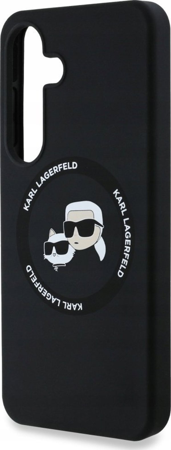 KARL LAGERFELD θήκη για SAMSUNG S25 Plus KLHMS25MSKCHTCK (Μαγνητική Σιλικόνη Διπλής Κεφαλής) μαύρο