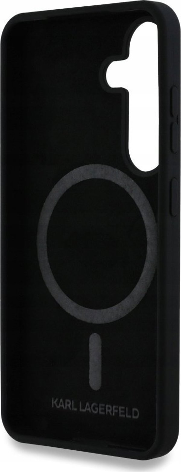 KARL LAGERFELD θήκη για SAMSUNG S25 Plus KLHMS25MSKCHTCK (Μαγνητική Σιλικόνη Διπλής Κεφαλής) μαύρο