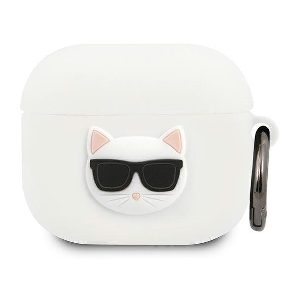 Karl Lagerfeld Θήκη AirPods 3 Silicone Choupette, Λευκή