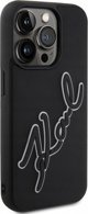 Θήκη Karl Lagerfeld KLHCP15L3DRKSDLK iPhone 15 Pro 6.1" μαύρη σκληρή 3D Rubber Signature