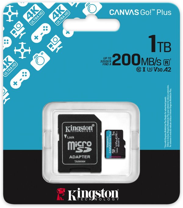 KINGSTON microSDXC Canvas Go Plus 1TB + Adapter