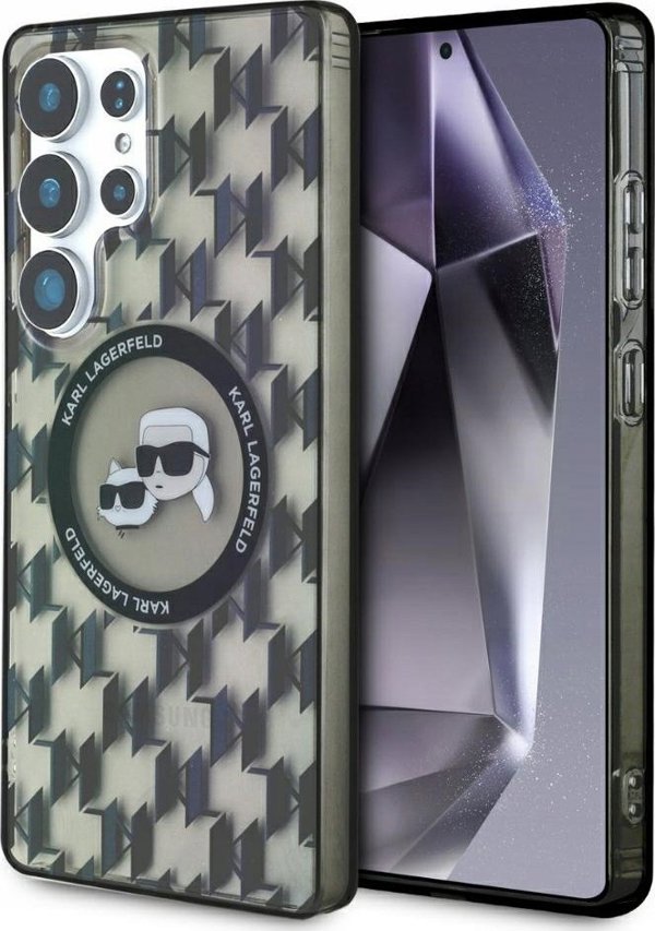 Θήκη KARL LAGERFELD για SAMSUNG S25 Ultra KLHMS25LHMCKMHK (Μαγνητικό IML Μεταλλικό Μονόγραμμα KC Heads) μαύρο