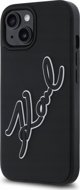 Θήκη Karl Lagerfeld KLHCP15S3DRKSDLK iPhone 15 6.1" μαύρο/μαύρο σκληρή θήκη 3D Rubber Signature