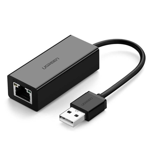 Ugreen CR110 Προσαρμογέας Ethernet USB 2.0 σε RJ45, Ταχύτητα 10/100 Mbps, Μαύρο