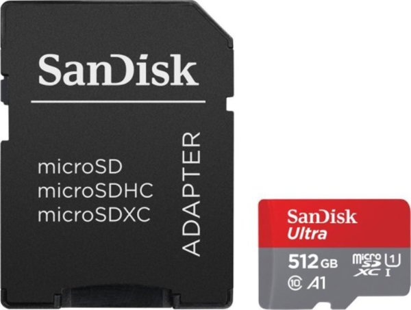 SanDisk Ultra MicroSDXC 512GB Κάρτα Μνήμης Class 10 UHS-I A1 (SDSQUAC-512G-GN6MA)