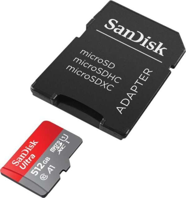 SanDisk Ultra MicroSDXC 512GB Κάρτα Μνήμης Class 10 UHS-I A1 (SDSQUAC-512G-GN6MA)
