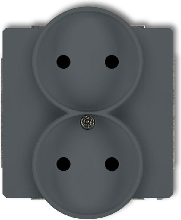 Karlik Διπλή πρίζα Deco b/u ματ γραφίτης