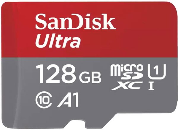 SanDisk Ultra MicroSDXC Κάρτα Μνήμης 128GB, Class 10, UHS-I, A1, SDSQUAB-128G-GN6FA