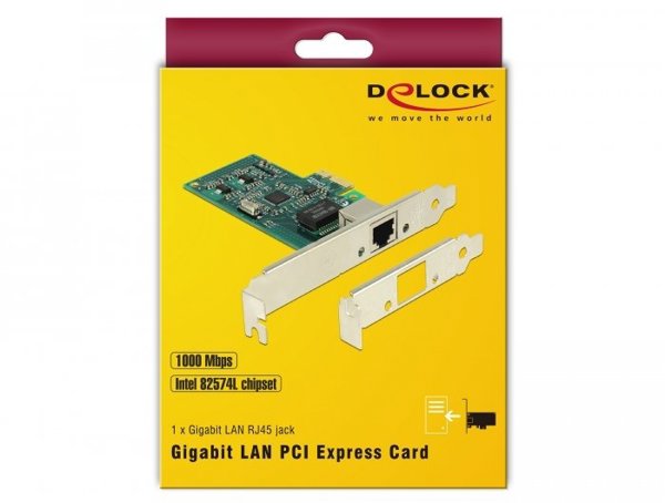 Karta sieciowa Delock DELOCK Karta PCI Express x1 1 x RJ45 Gigabit LAN i82574