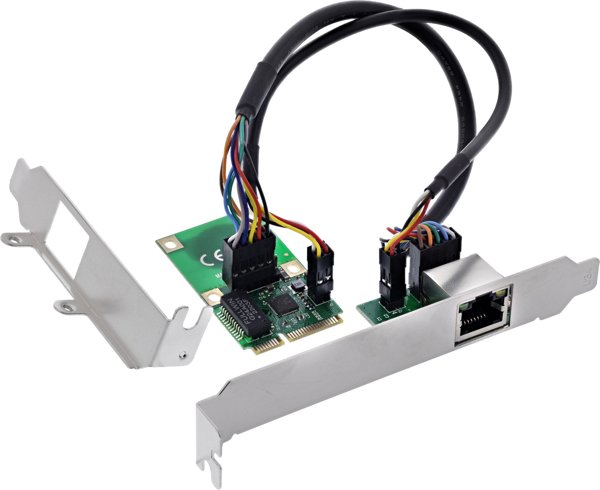 Level One Games Κάρτα Δικτύου Mini-PCIe Gigabit InLine®, 1x RJ45, Half-Size με RJ45 Module