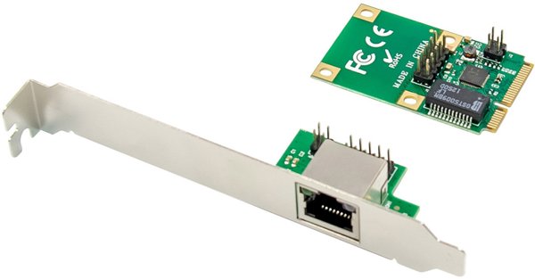 Level One Games Κάρτα Δικτύου Mini-PCIe Gigabit InLine®, 1x RJ45, Half-Size με RJ45 Module