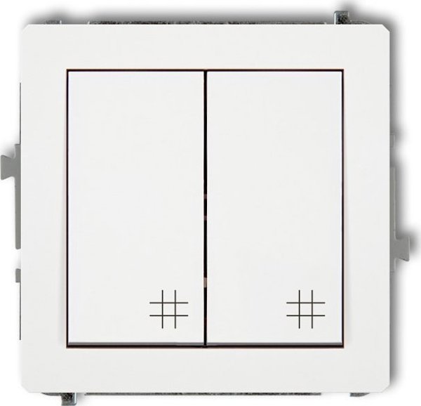 Karlik Deco DWP-66 Μηχανισμός Διπλού Σταυρωτού Διακόπτη, Λευκό