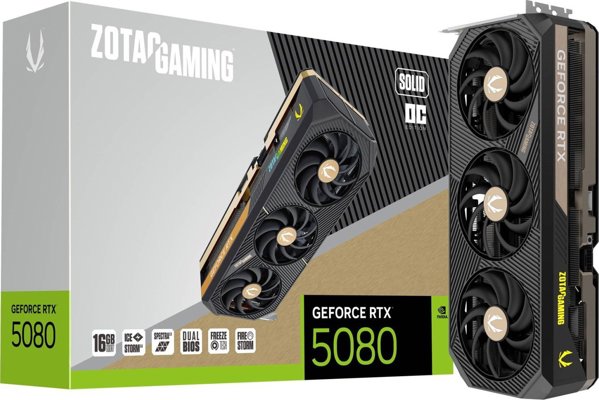 Κάρτα γραφικών Zotac Gaming GeForce RTX 5080 SOLID OC 16GB GDDR7 (ZT-B50800J-10P)