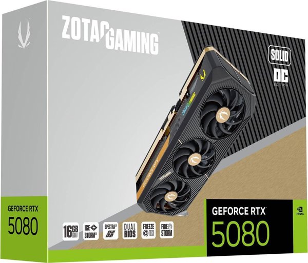 Κάρτα γραφικών Zotac Gaming GeForce RTX 5080 SOLID OC 16GB GDDR7 (ZT-B50800J-10P)