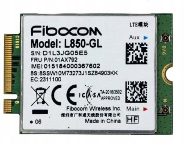 Karta sieciowa Lenovo 4G LTE CAT9 wireless module
