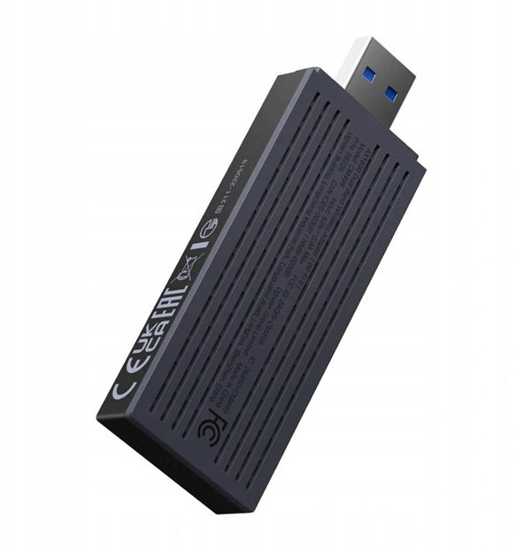Karta sieciowa USB UGREEN CM499 Wi-Fi 6 1800 Mb/s 2.4 + 5 GHz (czarna)