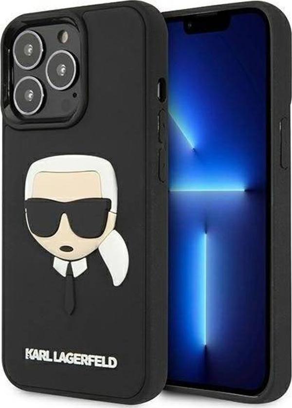 Karl Lagerfeld Karl Lagerfeld KLHCP13LKH3DBK iPhone 13 Pro / 13 6,1" μαύρο/μαύρο σκληρό κάλυμμα 3D Rubber Karl's Head 9857706 3666339028114