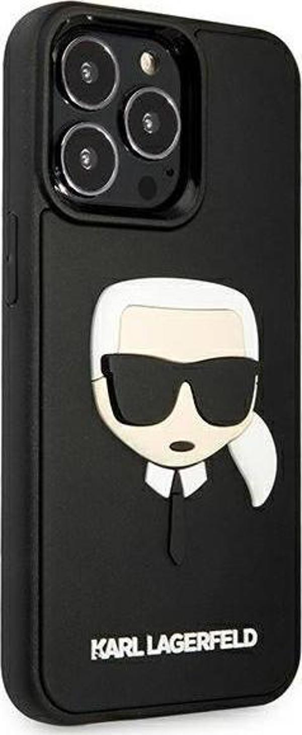 Karl Lagerfeld Karl Lagerfeld KLHCP13LKH3DBK iPhone 13 Pro / 13 6,1" μαύρο/μαύρο σκληρό κάλυμμα 3D Rubber Karl's Head 9857706 3666339028114