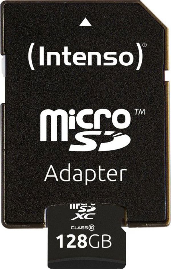 Κάρτα Μνήμης Intenso MicroSDXC 128GB Class 10 για Smartphone και Tablet