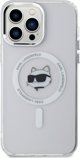 Σκληρή θήκη Karl Lagerfeld Karl Lagerfeld KLHMP14XHLSCHH iPhone 14 Pro Max 6.7" λευκό/λευκό IML Metal Choupette Head MagSafe