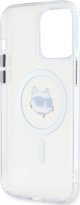 Σκληρή θήκη Karl Lagerfeld Karl Lagerfeld KLHMP14XHLSCHH iPhone 14 Pro Max 6.7" λευκό/λευκό IML Metal Choupette Head MagSafe