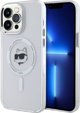 Σκληρή θήκη Karl Lagerfeld Karl Lagerfeld KLHMP14XHLSCHH iPhone 14 Pro Max 6.7" λευκό/λευκό IML Metal Choupette Head MagSafe