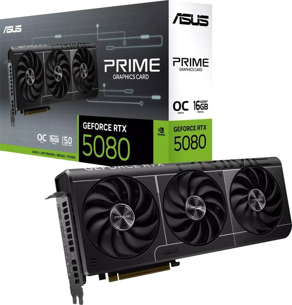 Asus NVIDIA GeForce RTX 5080 16GB GDDR7 Κάρτα Γραφικών Prime EVO - RT5080-O16G-EVO
