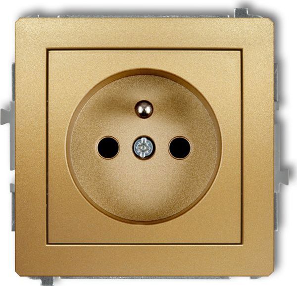 Karlik DECO Πρίζα απλή με γείωση 2P+Z χρυσή 29DGP-1z