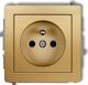 Karlik DECO Πρίζα απλή με γείωση 2P+Z χρυσή 29DGP-1z