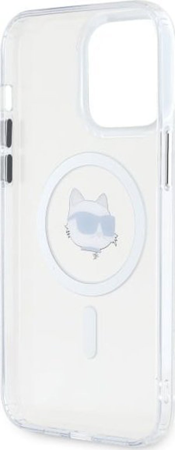 Σκληρή θήκη Karl Lagerfeld KLHMP13XHLSCHH iPhone 13 Pro Max 6.7" βιάλυ/λευκό IML Metal Choupette Head MagSafe