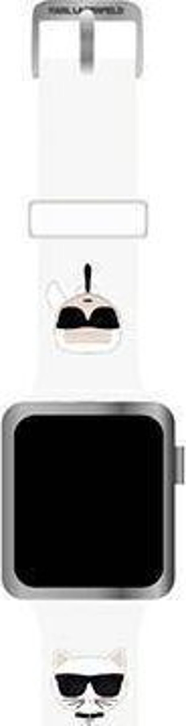 Karl Lagerfeld Λουράκι για Apple Watch 42/44/45mm λευκό από σιλικόνη