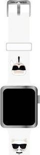 Karl Lagerfeld Λουράκι για Apple Watch 42/44/45mm λευκό από σιλικόνη