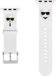 Karl Lagerfeld Λουράκι για Apple Watch 42/44/45mm λευκό από σιλικόνη
